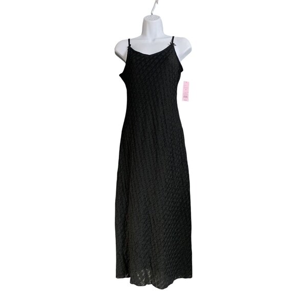 Wild Fable Womens Black Sleeveless Lace Midi Slip Dress Size XS - Picture 1 of 13